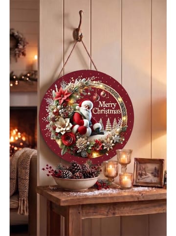 Türschmuck in Rot/ Gold - Ø 35 cm 