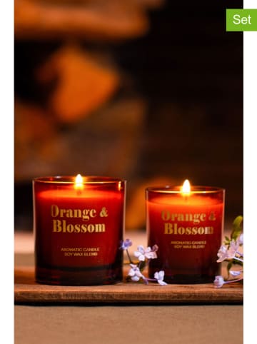 Świece zapachowe (2 szt.) "Orange Blossom" w kolorze jasnobrązowym