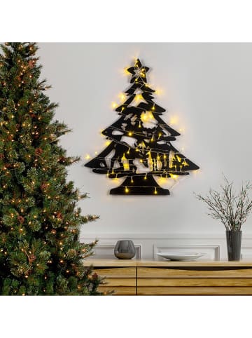 LED-Wanddekor in Schwarz - (B)59 x (H)70 cm