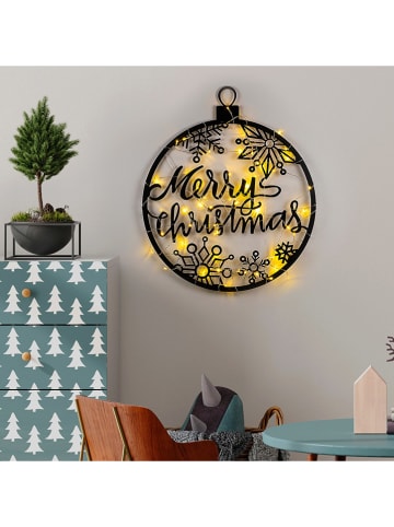 LED-Wanddekor in Schwarz - (B)60 x (H)72 cm
