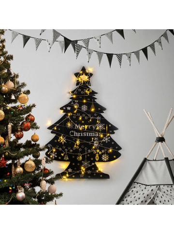 LED-Wanddekor in Schwarz - (B)70 x (H)100 cm