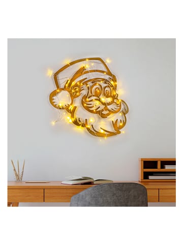LED-Wanddekor in Gold - (B)61 x (H)59 cm