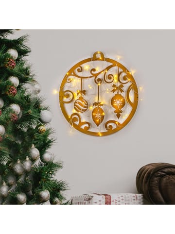 LED-Wanddekor in Gold - (B)60 x (H)64 cm