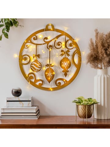 LED-Wanddekor in Gold - (B)60 x (H)64 cm