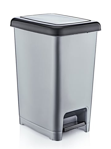 Mülleimer in Grau - (B)22,5 x (H)39,9 x (T)31 cm