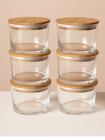 6er-Set: Vorratsbehälter in Beige - 220 ml