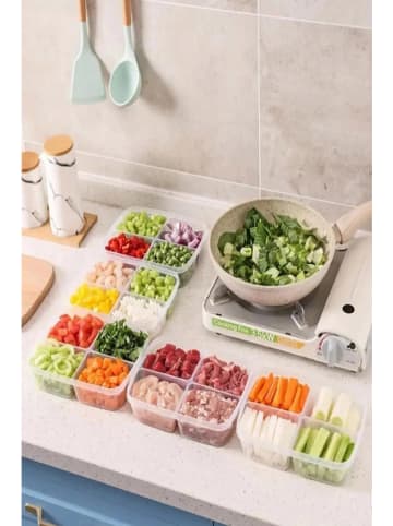 12er-Set: Frischhaltedosen in Weiß - 400 ml