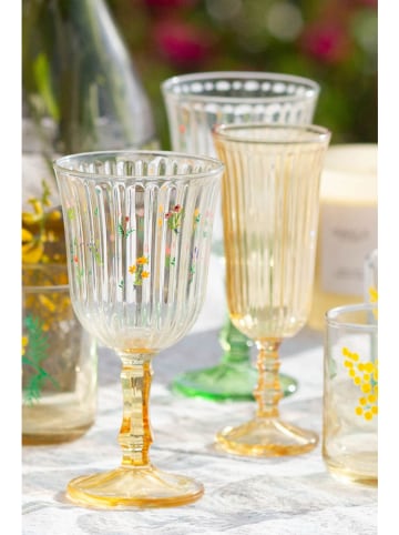 Kieliszki (4 szt.) w kolorze żółto-zielonym do wina - 240 ml