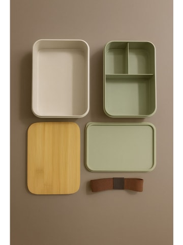 Lunchbox in Grün/ Creme - 2x 750 ml