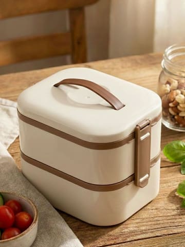Lunchbox crème/lichtbruin - 1,3 l