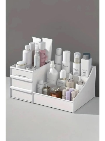 Make-Up-Organizer in Weiß - (B)28 x (H)17 x (T)13 cm