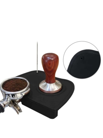 Mata tampingowa w kolorze czarnym do espresso - 18 x 12 cm