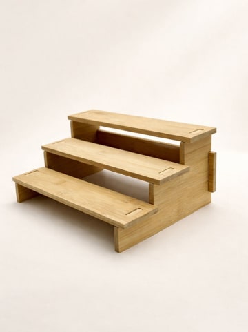 Organizer kuchenny w kolorze jasnobrązowym - 31,5 x 14,4 x 23 cm