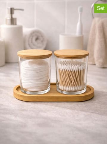 3-częściowy zestaw w kolorze jasnobrązowym - 350 ml
