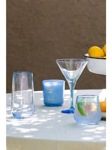 Kieliszki (4 szt.) w kolorze błękitnym do wina - 490 ml