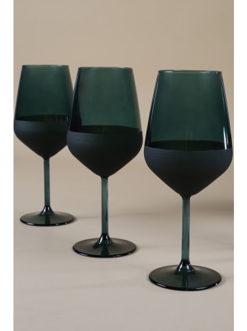 Kieliszki (4 szt.) w kolorze zielonym do wina - 490 ml