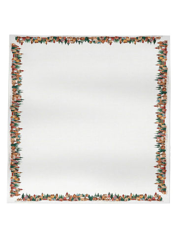 Tischdecke in Weiß/ Bunt - (L)150 x (B)150 cm