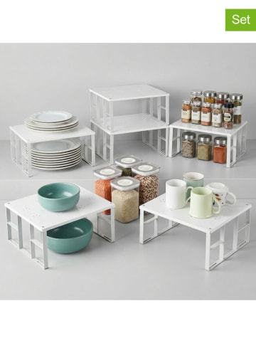 6er-Set: Küchen-Organizer in Weiß - (B)31,5 x (H)15 x (T)27,5 cm