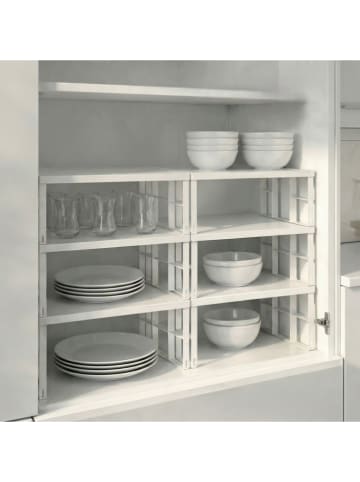 6-delige set: keukenorganizer wit - (B)31,5 x (H)15 x (D)27,5 cm