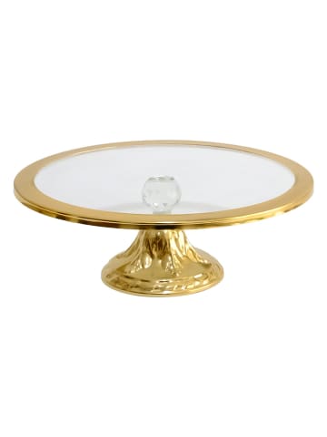 Patera w kolorze złotym - wys. 14 x Ø 30 cm