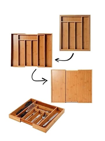 Besteckkasten in Hellbraun - (L)38 x (B)36 cm