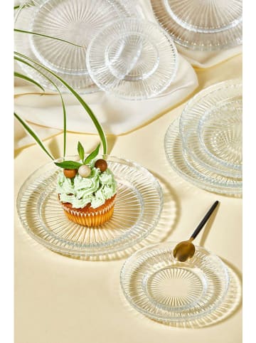 12tlg. Set: Dessertteller in Transparent