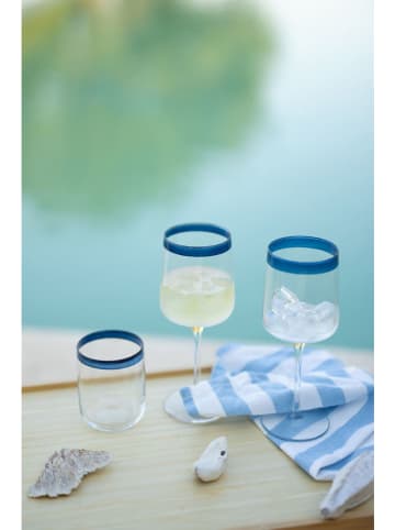Kieliszki (4 szt.) w kolorze niebieskim do wina - 320 ml