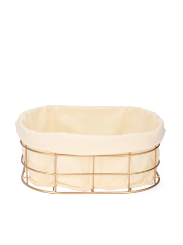 Brotkorb "Duncan" in Beige/ Gold - (B)25 x (H)10 cm