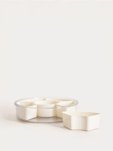 Lunchbox "Gaspari" in Creme - (H)7 x Ø 27 cm