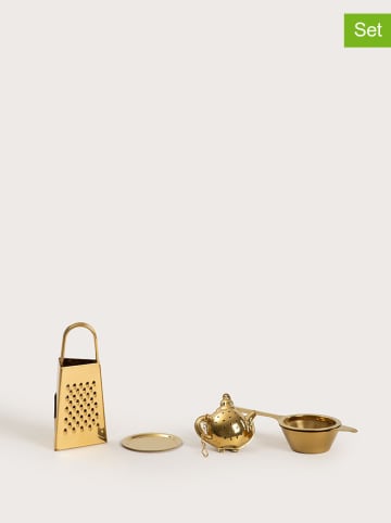 3tlg. Tee-Set in Gold