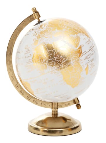 Globus "Globe" in Gold/ Weiß - (B)18 x (H)25 cm