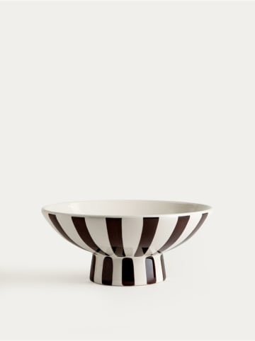 Dekoschale "Virelle" in Schwarz/ Weiß - (H)12 x Ø 28 cm 