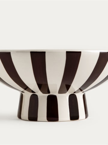 Dekoschale "Virelle" in Schwarz/ Weiß - (H)12 x Ø 28 cm 