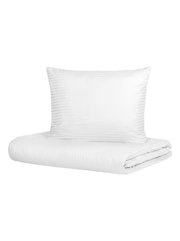 Satin-Bettwäsche-Set "Agnes" in Weiß