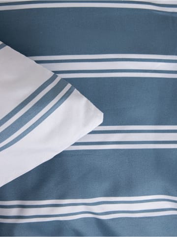 Microvezel beddengoedset "Aris" blauw/wit