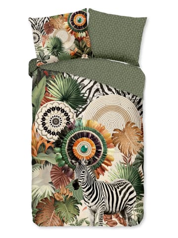 Satijnen beddengoedset "Janay" groen