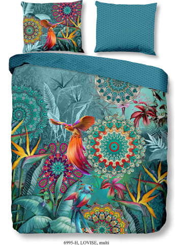 Satin-Bettwäsche-Set in Blau