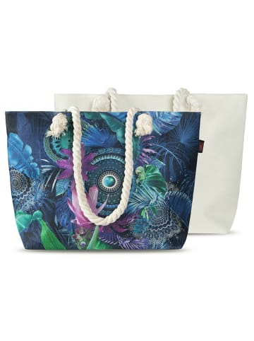 Strandtas "Zehra" blauw - (B)60 x (H)43 cm