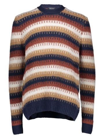 Pullover in Hellbraun/ Dunkelblau