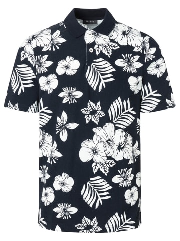 Poloshirt in Dunkelblau/ Weiß