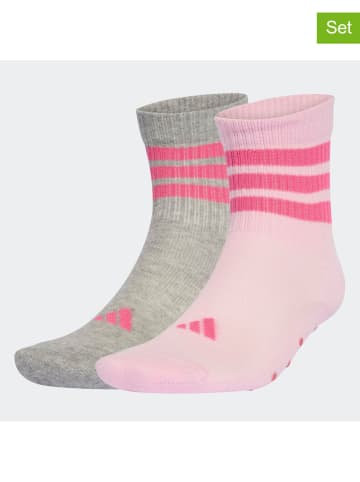 adidas 2er-Set: Socken in Grau/ Rosa