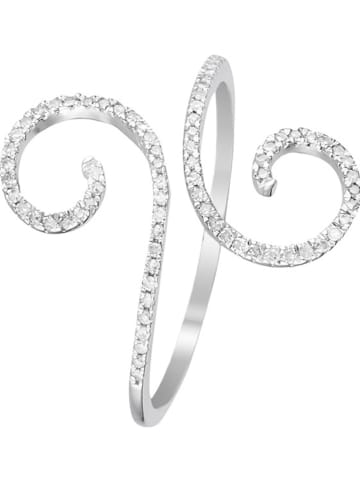 Złoty pierścionek "Spirale d'Amour" z diamentami