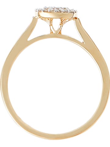 Złoty pierścionek "Mon Vu Le Plus Cher" z diamentami