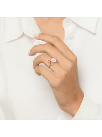 Roségold-Ring "Floraisons" mit Diamanten