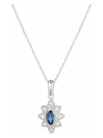 Weißgold-Anhänger "Solona" mit Diamanten und Edelstein