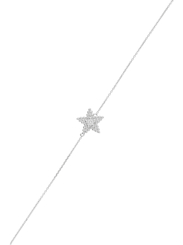 Weißgold-Armkette "Stars" mit Diamanten