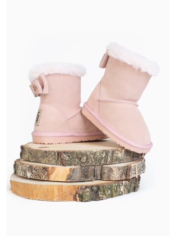 Leren winterboots "Amak" lichtroze