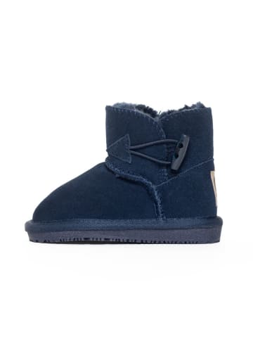 Leder-Winterboots "Hubbard" in Dunkelblau