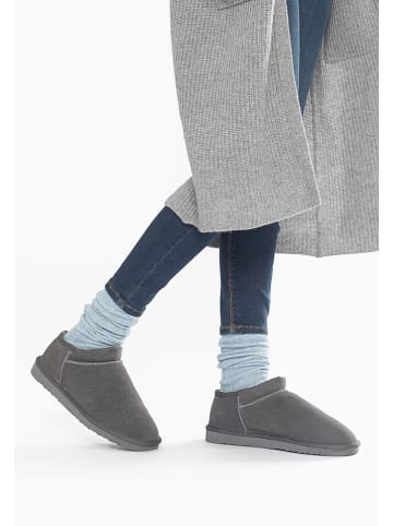 Leder-Winterboots "Jackie" in Grau
