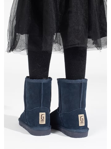 Leren winterlaarzen "Skiddaw" donkerblauw